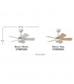 Ventilador de Techo MARTA Blanco DC 36W 3060Lm 5 Aspas Blanco/Haya CCT
