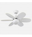 Ventilador de Techo ALVES DC Blanco 6 Aspas Rev. Blanco/Haya 2xE27