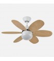 Ventilador de Techo ALVES DC Blanco 6 Aspas Rev. Blanco/Haya 2xE27