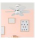 Ventilador de Techo ALVES DC Blanco 6 Aspas Rev. Blanco/Haya 2xE27