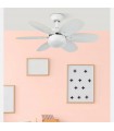 Ventilador de Techo ALVES DC Blanco 6 Aspas Rev. Blanco/Haya 2xE27