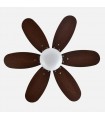 Ventilador de Techo ALVES DC Cuero 6 Aspas Rev. Cerezo/Nogal 2xE27