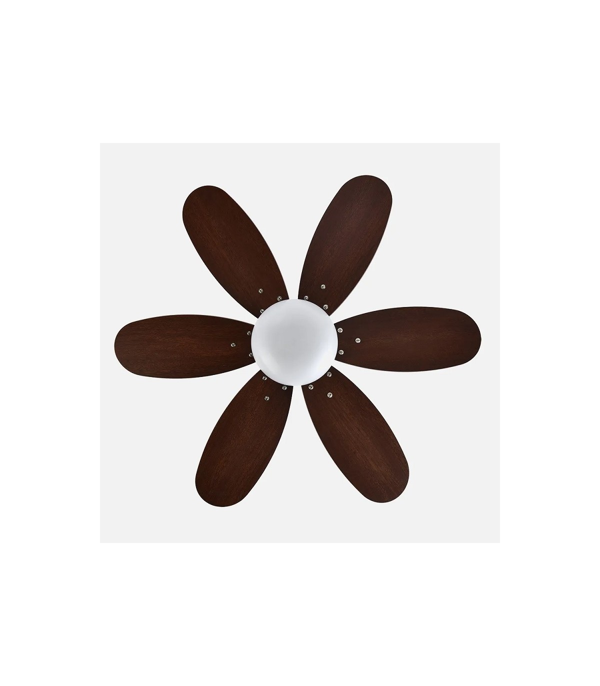 Ventilador de Techo ALVES DC Cuero 6 Aspas Rev. Cerezo/Nogal 2xE27