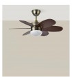 Ventilador de Techo ALVES DC Cuero 6 Aspas Rev. Cerezo/Nogal 2xE27