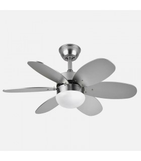 Ventilador de Techo ALVES DC Níquel 6 Aspas Rev. Haya/Plata 2xE27