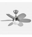 Ventilador de Techo ALVES DC Níquel 6 Aspas Rev. Haya/Plata 2xE27