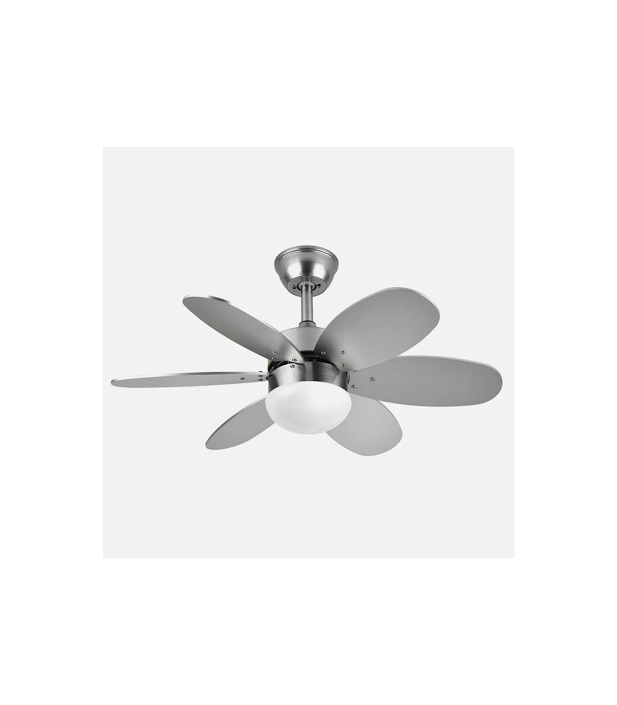 Ventilador de Techo ALVES DC Níquel 6 Aspas Rev. Haya/Plata 2xE27