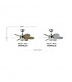 Ventilador de Techo ALVES DC Níquel 6 Aspas Rev. Haya/Plata 2xE27
