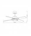 Ventilador de Techo TALCO DC Blanco 20W 2350Lm 4 Aspas Rev. Blanco/Haya CCT
