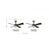Ventilador de Techo SOFIA DC Cuero 4 Aspas Rev. Cerezo/Nogal 2xE27