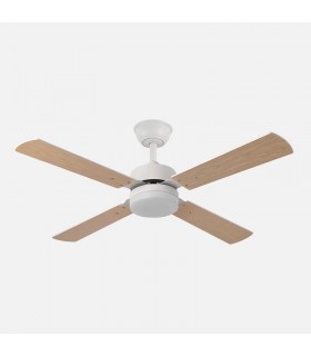 Ventilador de Techo HUPE DC Blanco 18W 2350Lm 4 Aspas Rev. Blanco/Haya CCT