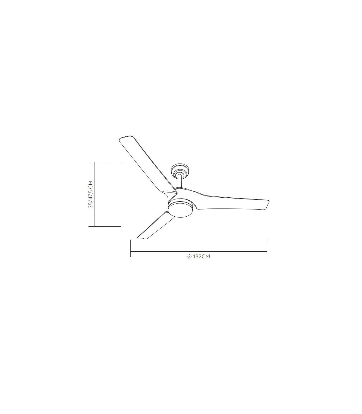 Ventilador de Techo MONTIJO DC Blanco 24W 2424Lm 3 Aspas Blanco CCT