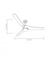 Ventilador de Techo MONTIJO DC Negro 24W 2424Lm 3 Aspas Negro CCT
