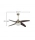 Ventilador de Techo KLOD DC Cuero 4 Aspas Cerezo 2xE27