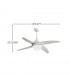 Ventilador de Techo KLOD DC Blanco 4 Aspas Blanco 2xE27