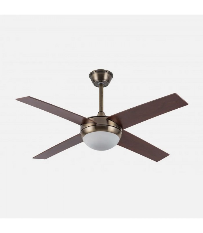 Ventilador de Techo CIRO DC Cuero 4 Aspas Nogal 2xE27