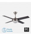 Ventilador de Techo CIRO DC Níquel 4 Aspas Rev. Haya/Wengue 2xE27