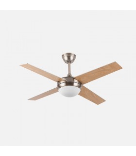 Ventilador de Techo CIRO DC Níquel 4 Aspas Rev. Haya/Wengue 2xE27