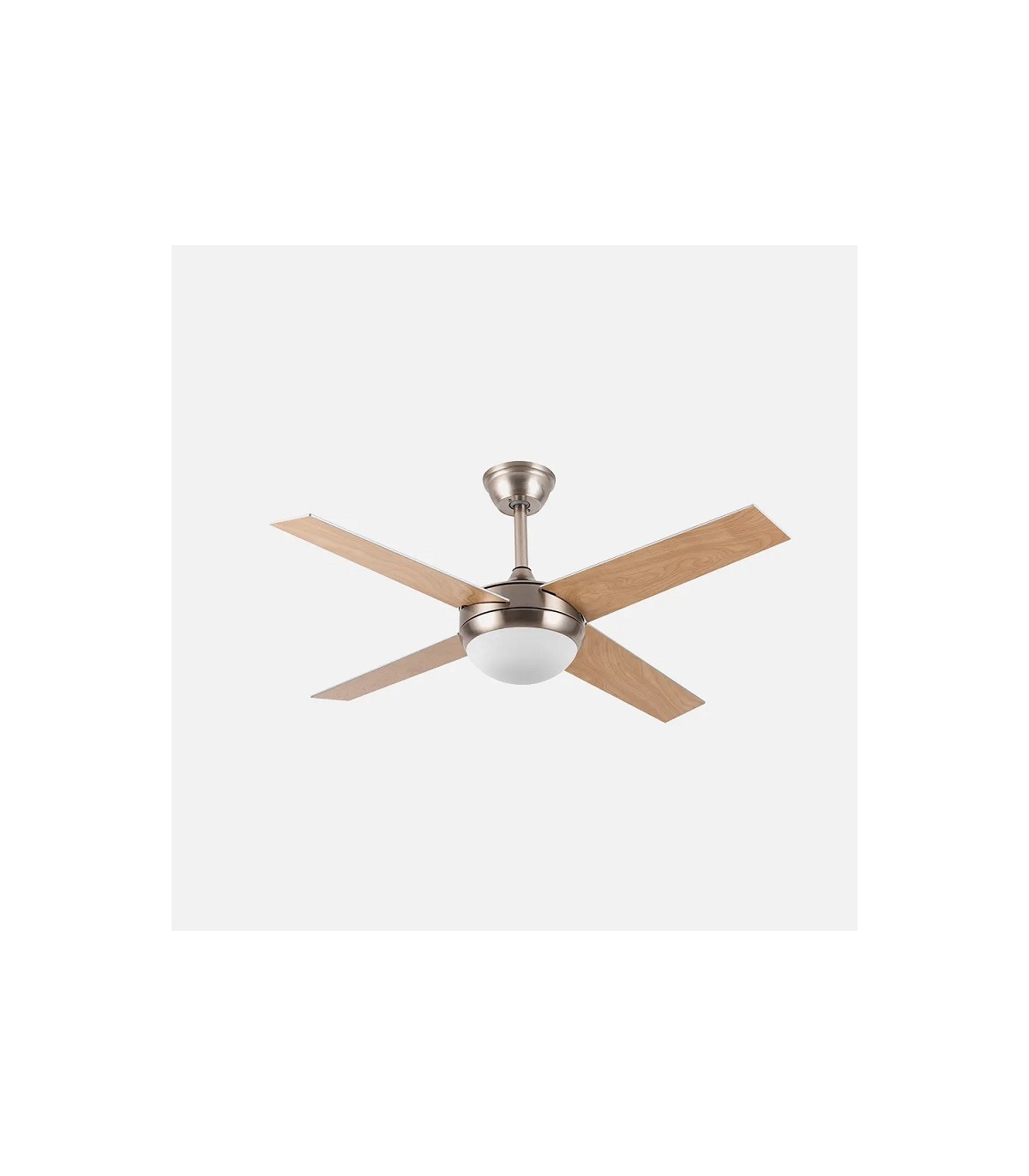 Ventilador de Techo CIRO DC Níquel 4 Aspas Rev. Haya/Wengue 2xE27