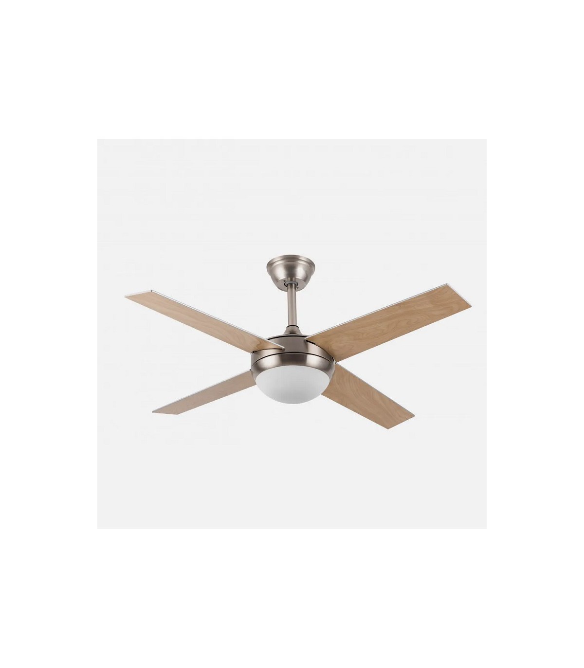 Ventilador de Techo CIRO DC Níquel 4 Aspas Rev. Plata/Haya 2xE27
