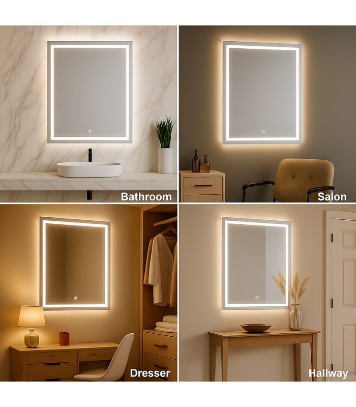 Espejo Para Baño Led RECTANGULAR 15W CCT
