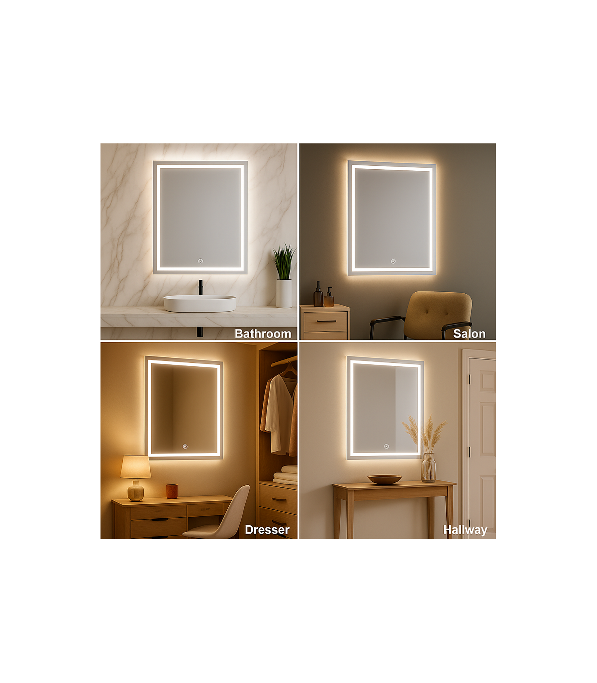 Espejo Para Baño Led RECTANGULAR 15W CCT