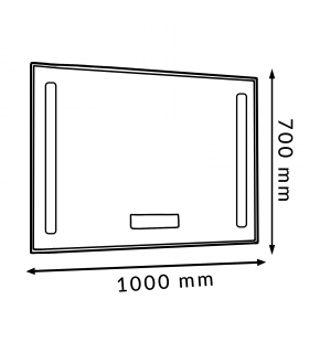 Espejo Para Baño LED TOLOX Antivaho 12W 485Lm CCT