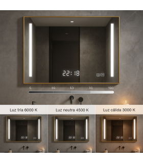 Espejo Para Baño LED TOLOX Antivaho 12W 485Lm CCT