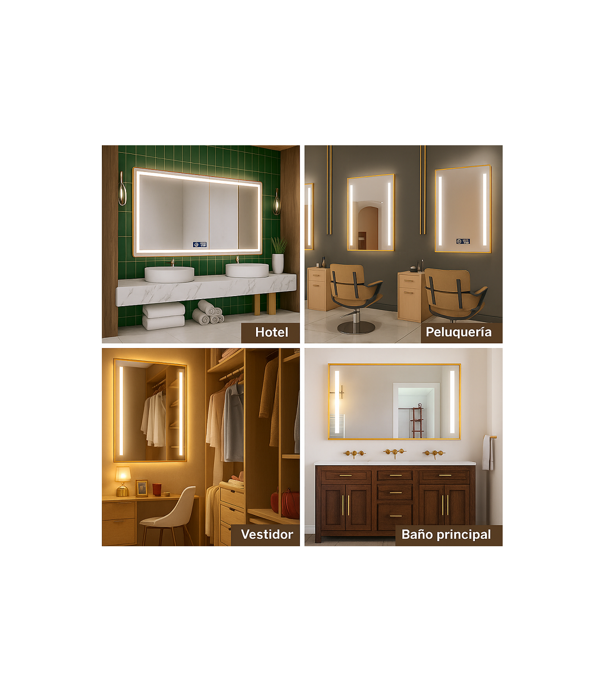 Espejo Para Baño LED TOLOX Antivaho 12W 485Lm CCT