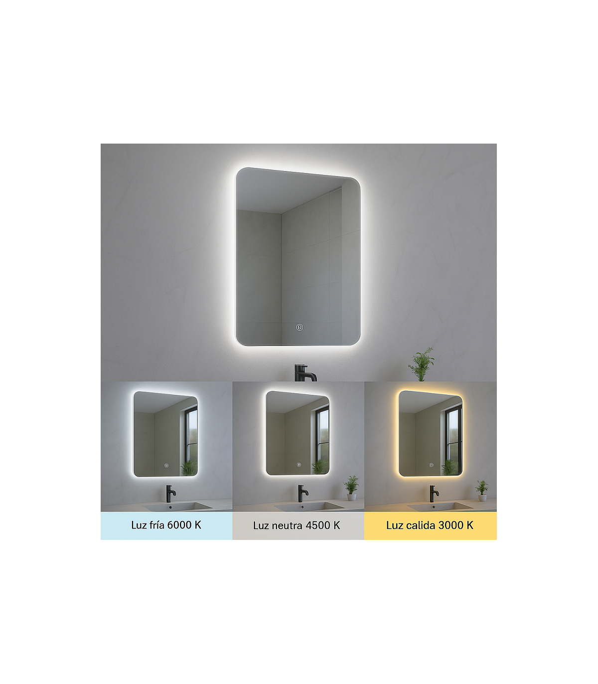 Espejo Para Baño LED MIJAS 18W 747Lm CCT