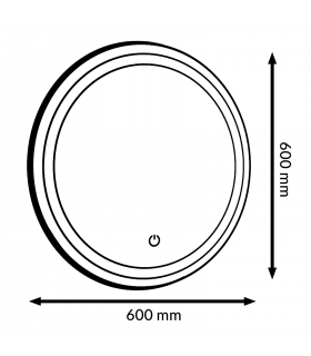 Espejo Para Baño LED WOOD ROUND 15W 606Lm CCT