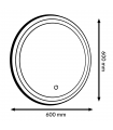 Espejo Para Baño LED WOOD ROUND 15W 606Lm CCT