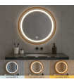 Espejo Para Baño LED WOOD ROUND 15W 606Lm CCT