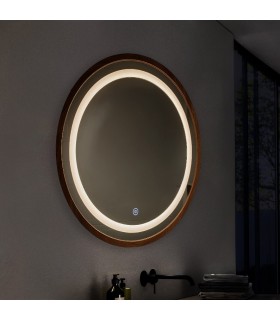 Espejo Para Baño LED WOOD ROUND 15W 606Lm CCT