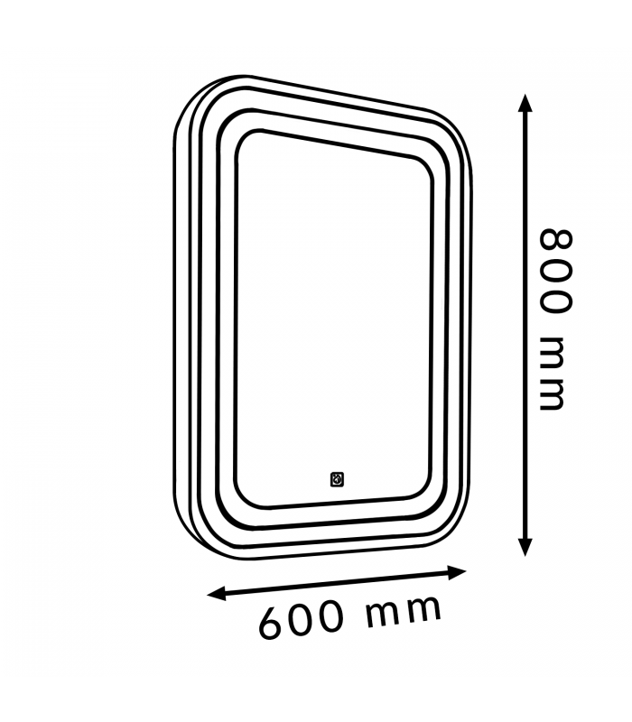 Espejo Para Baño LED WOOD SQUARE 20W 880Lm CCT