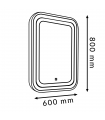 Espejo Para Baño LED WOOD SQUARE 20W 880Lm CCT