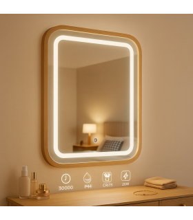 Espejo Para Baño LED WOOD SQUARE 20W 880Lm CCT