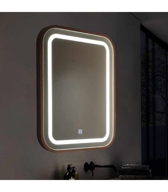 Espejo Para Baño LED WOOD SQUARE 20W 880Lm CCT