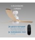 Ventilador WHITE SARA DC Blanco 18W 1200Lm 3 Aspas Haya CCT