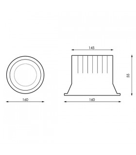 Downlight Led LUXTAR 30W 2400LM 90º IP20 UGR19