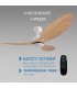Ventilador WHITE ARAS DC Blanco 18W 1435Lm 3 Aspas Haya CCT