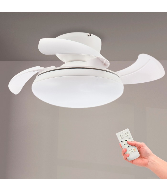 Ventilador de Techo WHITE MUSHROOM DC 24W 1800Lm 4 Aspas CCT