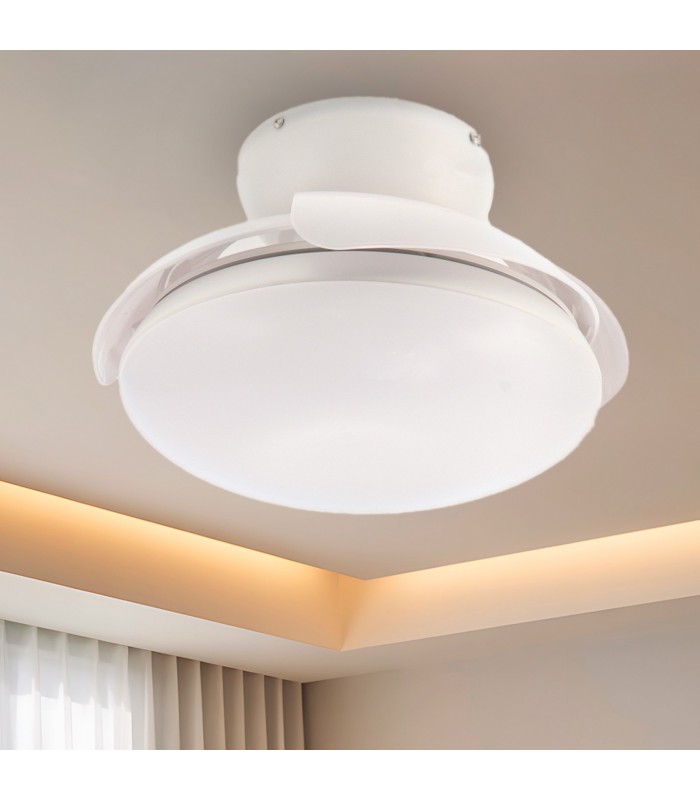 Ventilador de Techo WHITE MUSHROOM DC 24W 1800Lm 4 Aspas CCT