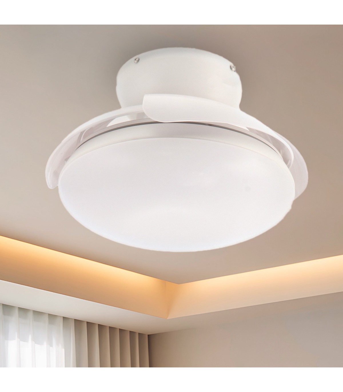 Ventilador de Techo WHITE MUSHROOM DC 24W 1800Lm 4 Aspas CCT