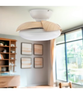Ventilador de Techo WOOD MUSHROOM DC 24W 1800Lm 4 Aspas CCT