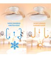 Ventilador de Techo WOOD MUSHROOM DC 24W 1800Lm 4 Aspas CCT