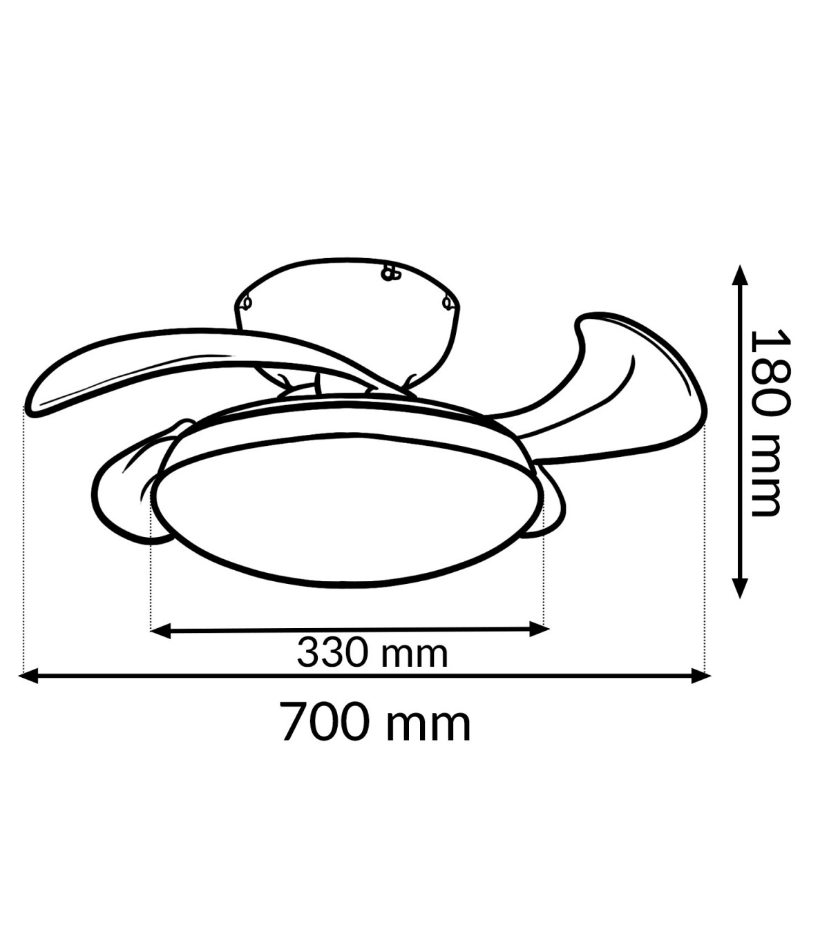 Ventilador de Techo WOOD MUSHROOM DC 24W 1800Lm 4 Aspas CCT