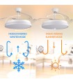 Ventilador WHITE CAMI DC 40W 2448Lm 4 Aspas CCT