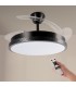 Ventilador BLACK RAIL DC 43W 3000Lm 4 Aspas CCT