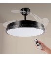 Ventilador BLACK RAIL DC 43W 3000Lm 4 Aspas CCT